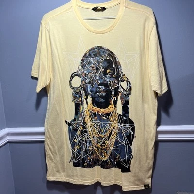 Camiseta Rich Gang Gráfica Talla XL Amarilla Hustle Money  Foto 1 de 4