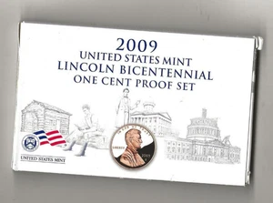 2009 s 4-piece Lincoln Bicentennial one cent proof set - Picture 1 of 3