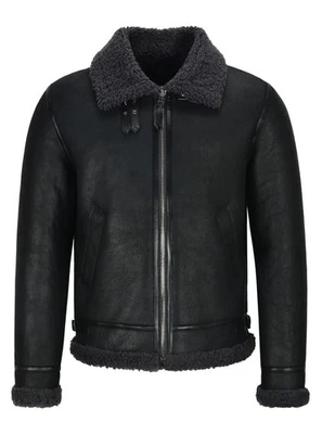 Men's B3 Air force Real Shearling Sheepskin Leather Jacket Aviator Pilot new - Image 1 of 4