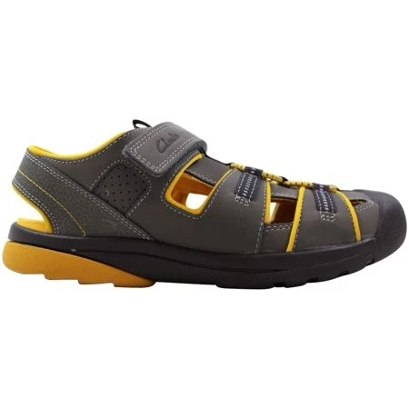 Sandalias Clarks Ozell Leap Grade School para niños 4 colores gris/amarillo Foto 1 de 1