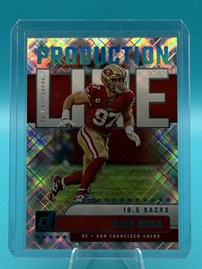 2023 Panini Donruss - Production Line Nick Bosa #PDL-16 Cosmic /100 - Bild 1 von 3