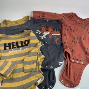 Body bambino Gerber lotto 5 confezioni 3-6M tema tigre ciao avventura ruggito - Foto 1 di 8