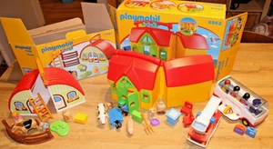 Playmobil 123 Konvolut - 2 Bauernhöfe (6962, 70180), Feuerwehrauto, Reisebus - Bild 1 von 8