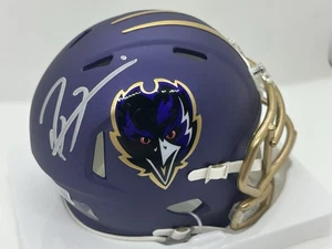 Ray Lewis Autographed Baltimore Ravens Riddell 2024 Alt Mini Helmet ! BAS W - Picture 1 of 2