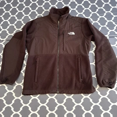 Chaqueta Denali para mujer THE NORTH FACE marrón cremallera completa polar exterior Foto 1 de 4