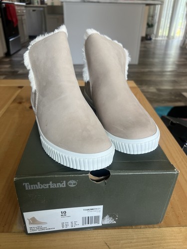 Timberland Stivali donna Skyla Bay pull on nabuk tortora chiaro (10 donna)