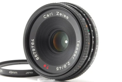 [Near MINT] Contax Carl Zeiss Tessar T* 45mm F/2.8 MMJ Pancake Lens From JAPAN - Image 1 of 4