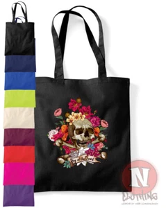 Día de los Muertos Bolsa Rock Arte Calavera Compras 100% Algodón Ambiental - Imagen 1 de 10