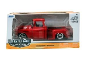 JADA BIGTIME BTK 1955 CHEVY STEPSIDE PICKUP TRUCK RED 1:24 DIECAST 90160 #94 - Picture 1 of 3