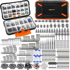 PLUSINNO 397pcs Fishing Accessories Kit, Organized Fishing Tackle Box ~ NEW - Picture 1 of 8