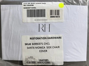 RH Outdoors Restaurierungsbeschläge Santa Monica Beistellstuhlbezug anthrazit neu mit Etikett - Bild 1 von 5