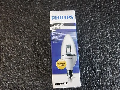 NEW Philips 25W Soft White B11 Blunt Tip Candle Dimmable LED Light Bulb (B) - Image 1 of 4