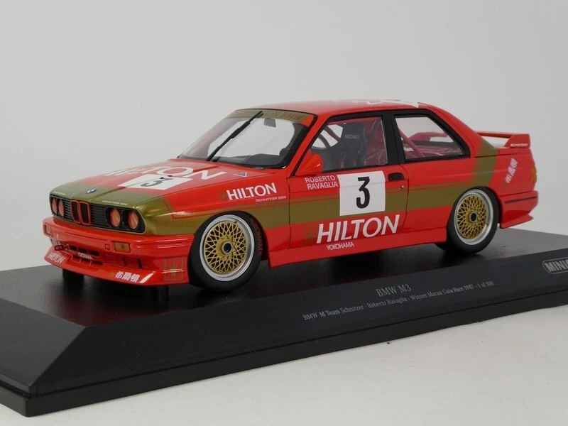 Minichamps Bmw M3 #3 Ravagia Winner Guia Race Macau 1987 1/18
