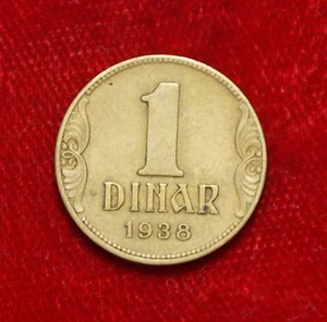 1938 1 Dinara Coin Coin Yugoslavia Yugoslavia - Picture 1 of 2