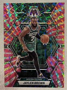 2022-2023 Panini Mosaic Jaylen Brown Pink Swirl /20 Boston Celtics FOTL