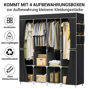 Stoffschrank Stoffkleiderschrank Falt-Schrank Aufbewahrungsschrank Textilschrank - Bild 1 von 15