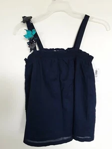 Old Navy Girls M 8 Navy Spaghetti Strap Top NEW - Picture 1 of 3