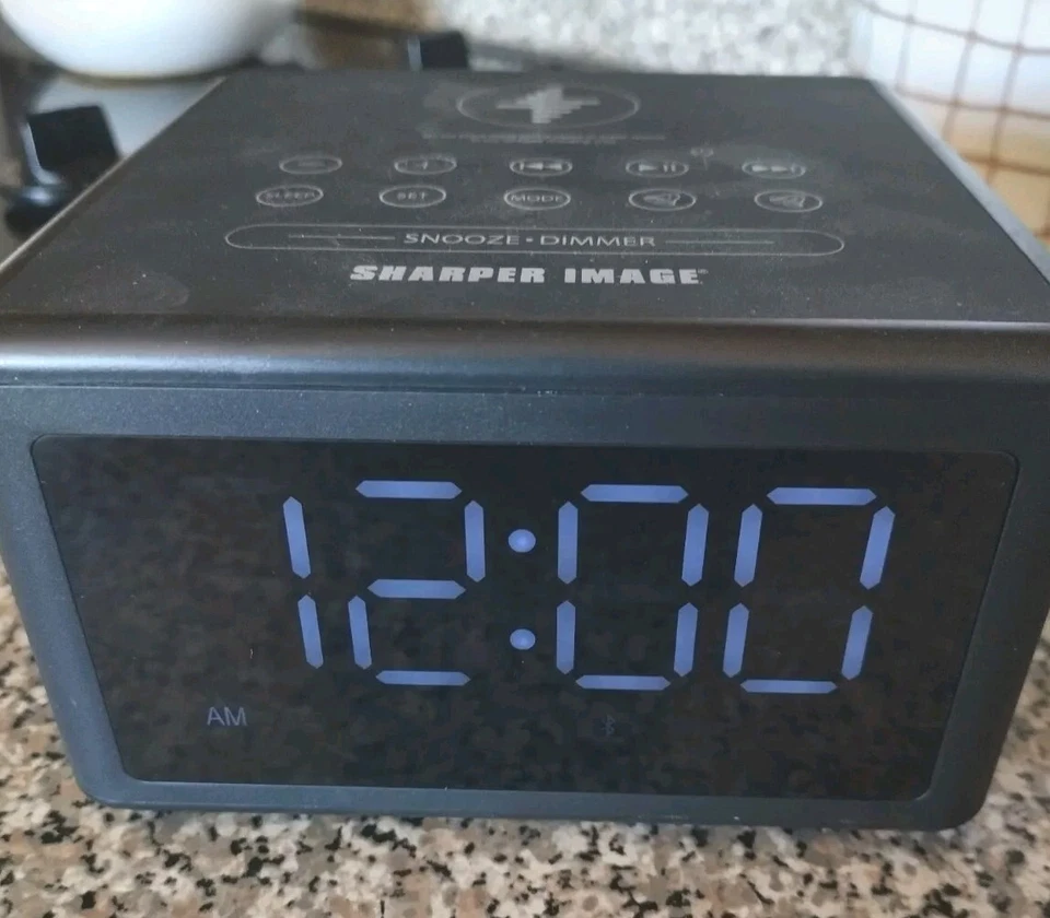 Sharper Image Digital Alarm Clock With Bluetooth & Wireless Charging Dock - Image 1 of 4