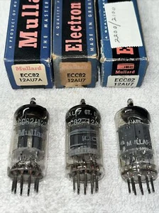 Lot Of 3 Mullard 12AU7 ECC82 Tubes In Box Amplitrex Tested Strong - Picture 1 of 3