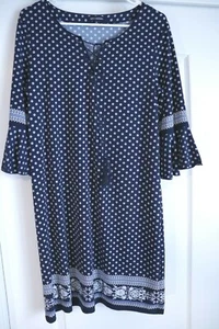 Max Edition Navy, 3/4 Glockenärmel Damen Kleid, Größe M - Bild 1 von 4