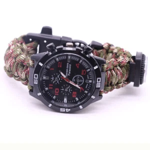 Reloj de pulsera táctico militar Paracord supervivencia deporte natación exterior - Imagen 1 de 8