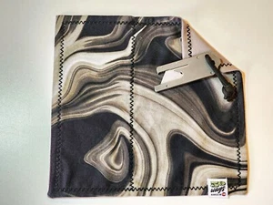 50 WAYS POCKET POCKET HANK Everyday Carry EDC Handkerchief Coffee & Cream Swirl - Picture 1 of 3