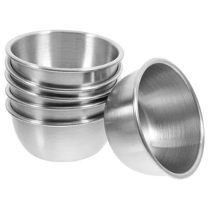 6pcs Stainless Steel Sauce Dishes Saucers Bowls Seasoning Sushi Dipping Bowls - Picture 1 of 9
