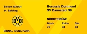 BVB DARMSTADT TICKET - Bild 1 von 1