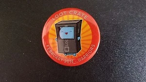FEBRUARY 2014 - WARRIOR LOOT CRATE LOOTCRATE COLLECTIBLE PIN BUTTON - Picture 1 of 1