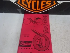 1986 ANTIQUE INDIAN AMERICA'S PIONEER Motorcycle RED POW-WOW BOOKLET - Picture 1 of 21