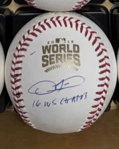 Dexter Fowler Autographed 2016 World Series Baseball Chicago Cubs All Star Ball - Picture 1 of 4