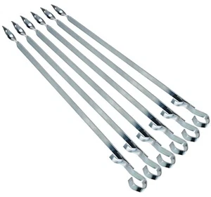 Juego de 6 brochetas Tandoor | Brochetas para barbacoa de acero inoxidable 40-50 cm | Barbacoa Schaschlik, Tandyr - Imagen 1 de 7