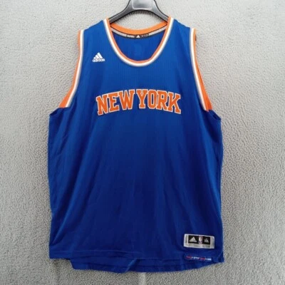 New York Knicks Jersey Mens 3XL Blue Orange Adidas Swingman Length +2 NBA - Image 1 of 4