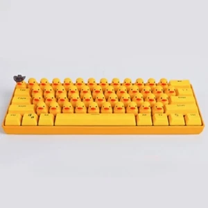 Yellow Cute Duck Mechanical Keyboard Press Crow USB Interface Keyboard Gifts NEW - Picture 1 of 9