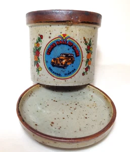Maceta vintage de 3" con platillo Souvenir Stars Salón de la Fama Orlando Florida - Imagen 1 de 10