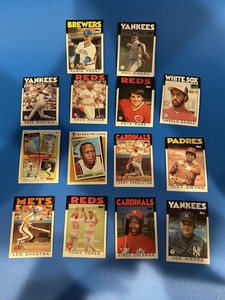 1986 Topps Baseball Cards - 187 Cards