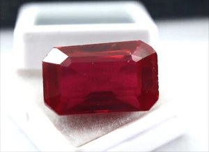 38.15 Ct Certified Natural Burma Mines Red Ruby VVS AA+ Cut Loose Gemstone R2103 - Picture 1 of 10