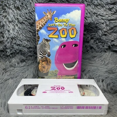 Barney Let's Go To The Zoo VHS Tape 2001 Movie Children's Purple Dinosaur Kid’s - Image 1 of 4