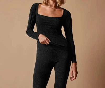 James Perse Velvet Long Sleeve Top Size 4 - Image 1 of 3