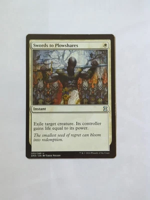 MISPRINT | MISCUT MTG Magic the Gathering Eternal Masters SWORDS TO PLOWSHARES - Image 1 of 2