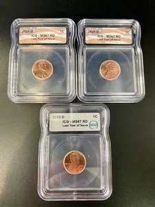 2025-D ICG MS67 RD – Last Year of Issue – Lot of 3 - Picture 1 of 2