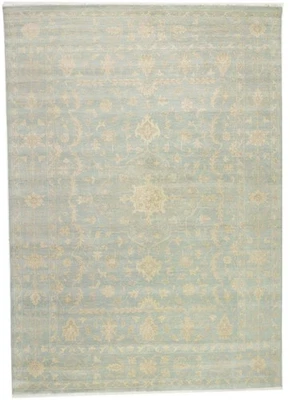 12x15 ft Handmade Muted Floral Oriental Rug Living Room Decor Carpet - Image 1 of 4