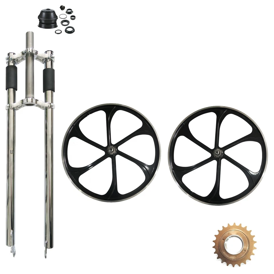 29" Bicycle Non Suspension Fork w/headset & 29" Mag Wheel 100*135mm w/Freewheel - Image 1 of 4
