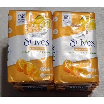 Jabón Exfoliante St Ives Vitamina C Naranja Exfoliación Suave Paquete de 4 14 OZ Lote de 2 Foto 1 de 4