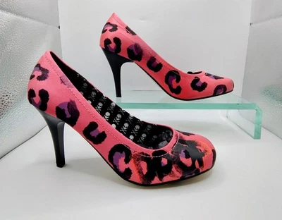 Iron Fist Jungle Fever Heeled Ladies Shoes In Pink Satin Size UK 4 BNIB - Image 1 of 4