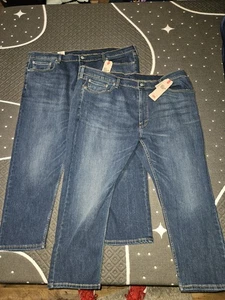 2 JEANS LEVI'S 502 REGULAR TAPER STRETCH 48x29 blu nuovi con etichetta - Foto 1 di 12
