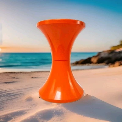 Vintage Style Plastic Stool – Hourglass Shape – Modern Accent Furniture - Bild 1 von 3