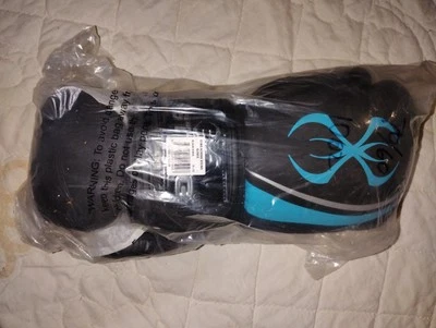 Guantes de boxeo STING Aurora para mujer - negros/aqua, 10 oz Foto 1 de 3