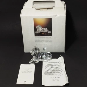 SWAROVSKI Leone di Cristallo Annuale 1995 185410 'Fauna Selvatica Africana' Boxato DANNEGGIATO - Foto 1 di 22