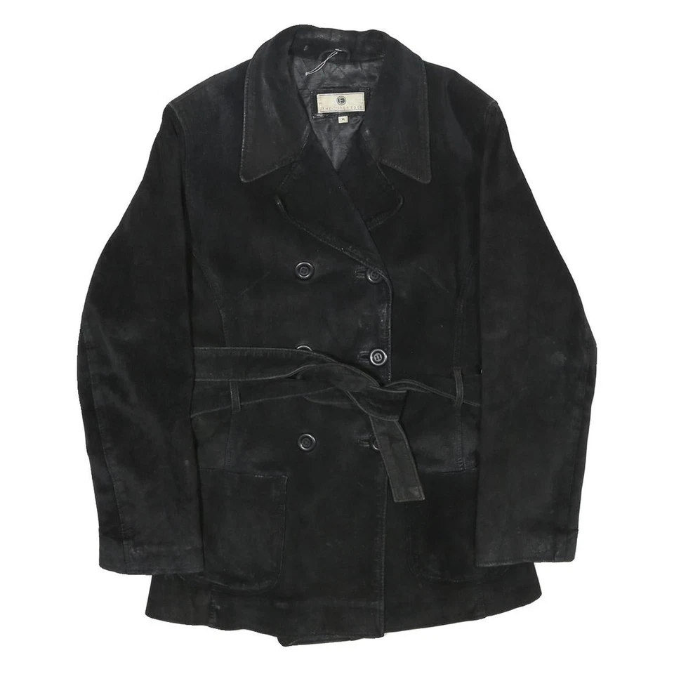 THE OUTER EDGE Womens Black Suede Button Jacket M Classic Tailored - Image 1 of 4